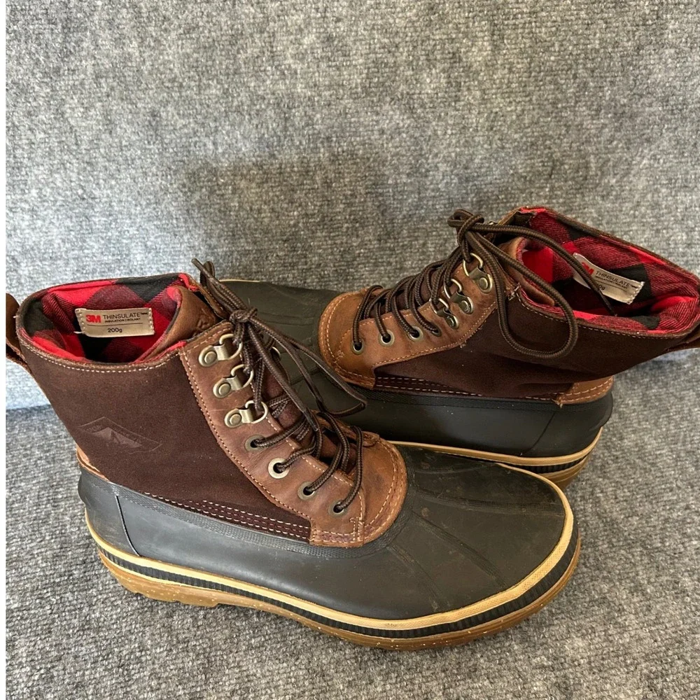 Sperry Mens Avenue Duck Boots Brown Waterproof Thinsulate STS20735 Size 12